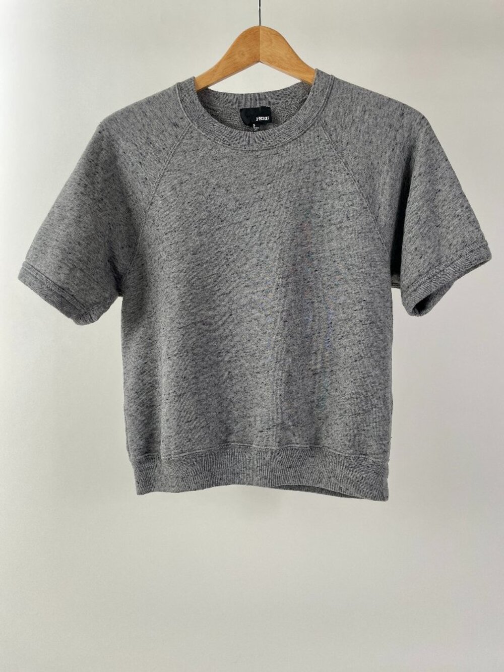 Wilfred Free Ultrasoft Short Sleeve Sweatshirt, Heathered Grey, Size Small